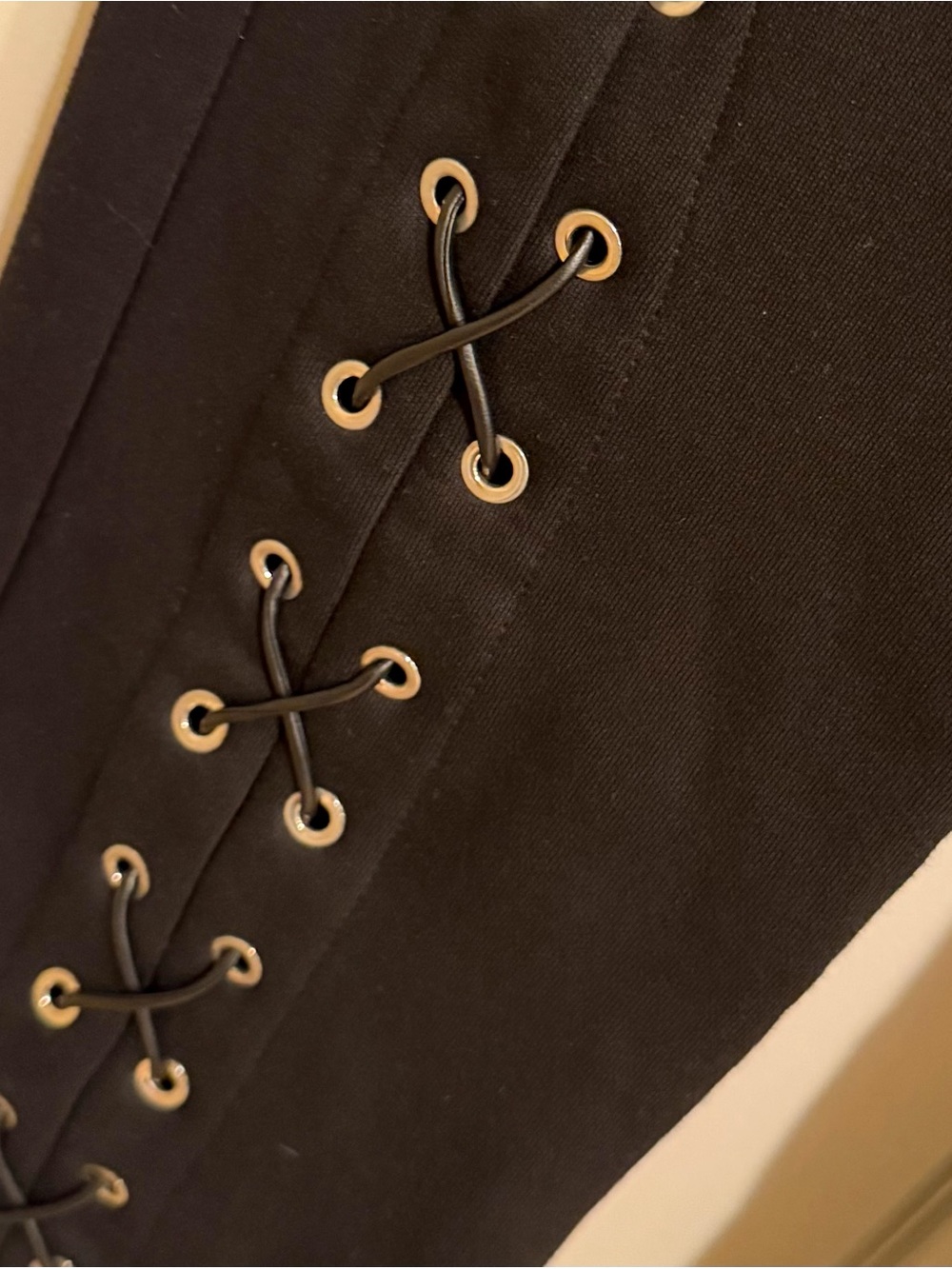 NEW MANIERE DE VOIR STRAIGHT LEG BLACK LACE UP PANTS - Picture 4 of 11